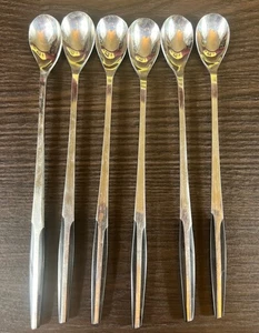 6 Eisteelöffel Eldan Japan Edelstahl schwarzer Griff - Bild 1 von 14