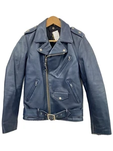 Schott Double Riders Leather Jacket Women’s 34 Navy - Picture 1 of 8