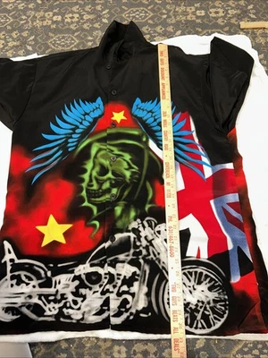 Dragonfly Clothing Co Mens XL Motorcycle Biker Preppy Button Up 90s NWOT - Image 1 of 2