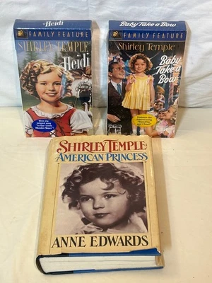 Shirley Temple - 2 sealed VHS tapes & a hardback book Foto 1 de 4