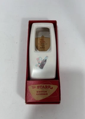 Vintage Coca-Cola 1950s The Starr Bottle Opener W/ Cap Catcher Feature NOS - Image 1 of 4