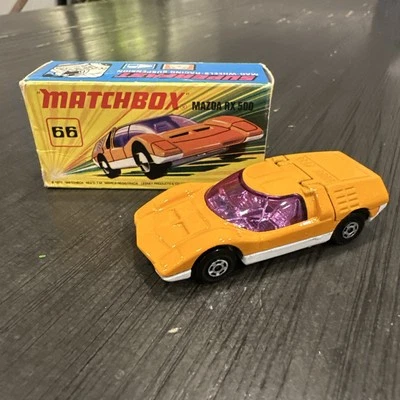 Matchbox 66 Mazda RX500 in orange/white 5 spoke wheels With Box - Image 1 of 4