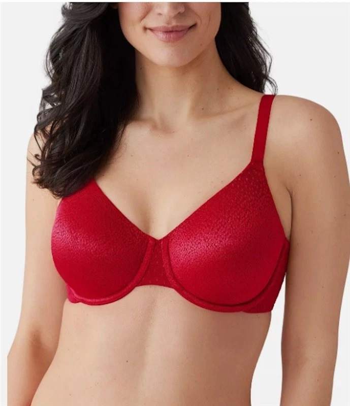 36C Wacoal 855303 Back Appeal Smoothing Unlined Underwire Spacer Bra Red