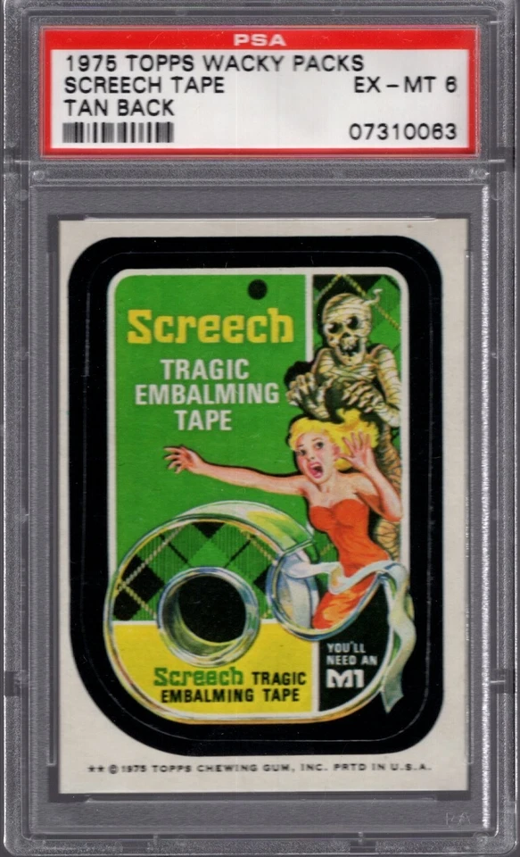 Topps Wacky Packages 1975 cinta chirriante PSA 6 EX/MT serie 13 paquetes Foto 1 de 1