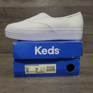 Keds Point Slip Canvas White Women’s size 7.5 - Picture 1 of 4