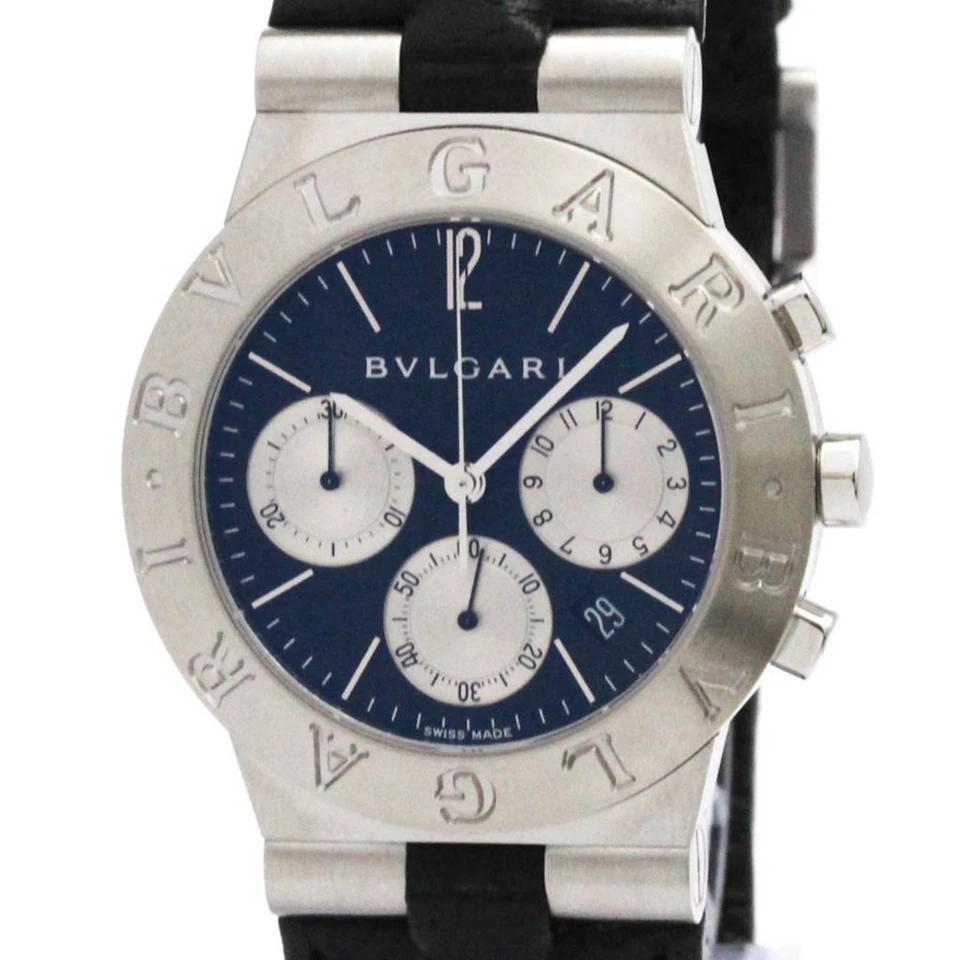 BVLGARI Diagono Chronograph Steel Quartz Mens Watch CH35S Polished BF586263 - Image 1 of 1