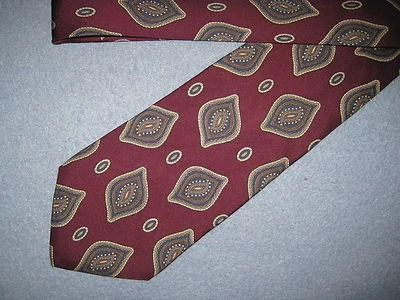 Corbata de seda beige roja Preswick & Moore (4925) Foto 1 de 2