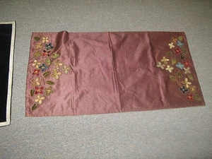 Antique European Altar Shawl Cloth Chalice Veil Doily Hand Embroidery 32" x 17" - Picture 1 of 8