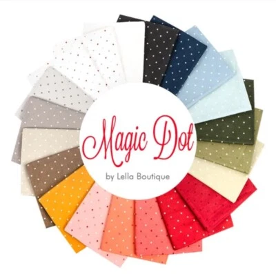 Moda Fabric MAGIC DOT Charm Pack 42 100% Cotton 5" Precut Fabric Squares - Image 1 of 2