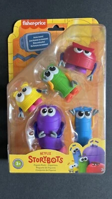 Mattel Fisher-Price 2020 Netflix StoryBots Robot Figura Paquete de 5 NUEVO Story Bots Foto 1 de 2