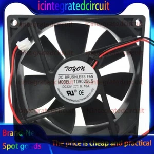 Ventilador de refrigeración 1 pieza TD9025LS CC 12V 0,16A silenciador hidráulico 90*90*25 mm 2 pines nuevo - Imagen 1 de 2