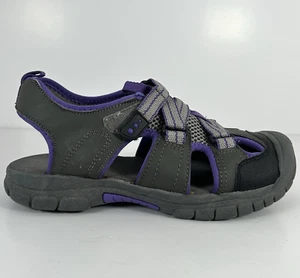 Sandalias de ciclismo con punta cerrada gris púrpura para mujer talla 6 correas de gancho ajustables - Imagen 1 de 9