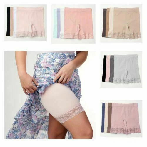 Breezies Seamless Smoothng Mid-Thigh Short Set/3-Pink/White/Sunbeige-Med-A374503 - Image 1 of 1