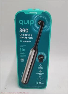 Cepillo de dientes eléctrico oscilante recargable quip 360 - negro/plateado Foto 1 de 2