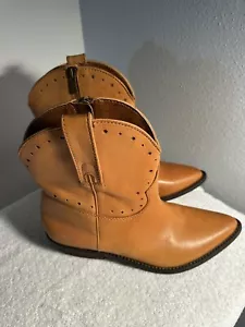 Lucky Brand Women's Boots Size 9 Hadrya Brown Ankle Leather - Picture 1 of 9
