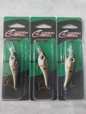 Lot of 3 Cotton Cordell Grappler Shad in Fancy Shad  2 7/16 lg - Image 1 of 4