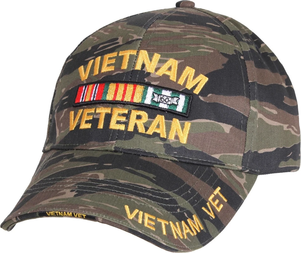 Vietnam War Veteran Ball Cap Hat Tiger Stripe Camo Rothco 9494