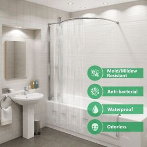 Waterproof Bath Supplies PEVA Plastic Shower Curtain Water Splash Resistant