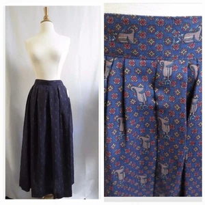 Vintage 1970s Lord and Taylor the country shop wool Equestrian midi skirt sz 6 - Picture 1 of 11