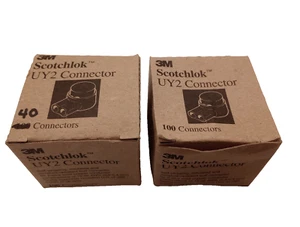 3M UY2 2 Wire Scotchlok Solid Butt Connector 140 Pieces NEW IN BOXES of 100 & 40 - Picture 1 of 8