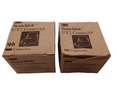 3M UY2 2 Wire Scotchlok Solid Butt Connector 140 Pieces NEW IN BOXES of 100 & 40 - Image 1 of 4
