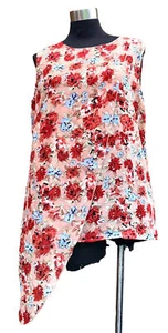 Ladies Red Floral Top, Blouse Size 10 By Love Label New With Tags - Picture 1 of 7