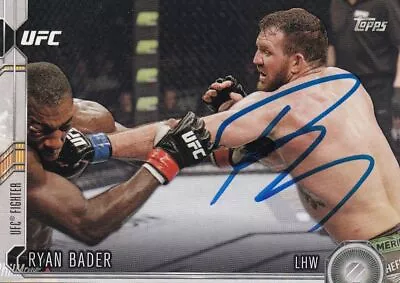 Ryan Bader Signed 2015 Topps UFC Chronicles Card #75 Autograph TUF 8 192 144 119 - Image 1 of 4