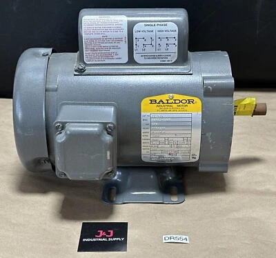 NEW SURPLUS- Baldor Reliance 3/4HP 1Ph CL3506 115/230V 3450RPM 56C 34K53-3405 - Image 1 of 4