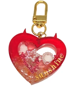 " SUNSHINE" RED OVER CLEAR RESIN KEYRING BEADS & PEARLS - REDUCED TO $5 - Bild 1 von 2
