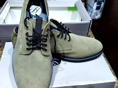 H от Hudson Killick 2 кожи оливковый мягкой кожи мужчин размер США 11 / ЕС 44 совершенно новый - Изображение 1 из 4