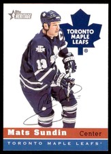 2000-01 TOPPS HERITAGE MATS SUNDIN TORONTO MAPLE LEAFS #13