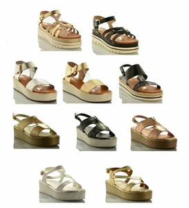 Sandali con tacco alto con plateau Oro da donna, Collezione Estate 2022 -  Stileo.it