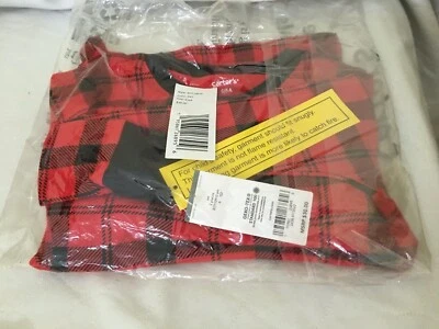 New Oshkosh Girls Plaid  Christmas Pajama 2pc Set Red Holiday many sizes - Image 1 of 4
