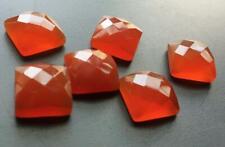 Lovely Lot Natura Carnelian 7x7mm To 10x10mm Square Rose Cut Loose Gemstones