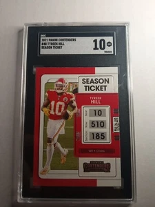 2021 Panini Contenders Football Tyreek Hill #48 Kansas City Chiefs SGC 10 DB3 - Picture 1 of 2