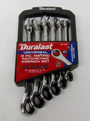 Duralast 6pc Universal Metric Ratcheting Wrench Set 64-140 - Image 1 of 4