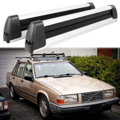 Snowboard Ski Top Roof Rack Carrier Cross Bar Mount Lock For Volvo 940 1990-1995 - Image 1 of 4