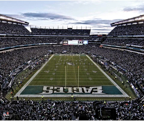 Philadelphia Eagles Unsigned Lincoln Financial Field End Zone View Photograph Cover