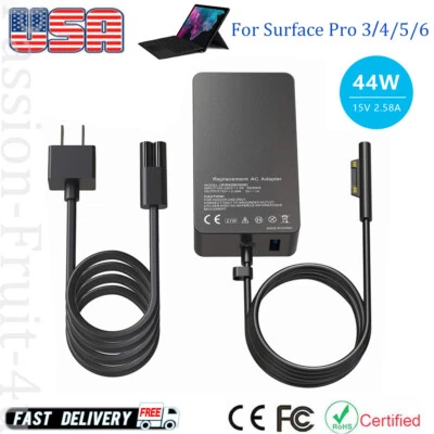 44W Charger Power Adapter For Surface Pro 3/4/5/6/7/Go 1796 1800 w/ 5V USB Port - Image 1 of 4