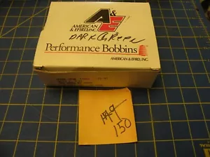  A&E PREWOUND Bobbins BOX of 150 pcs style L size #138 PERMA SPUN GREEN - Picture 1 of 3