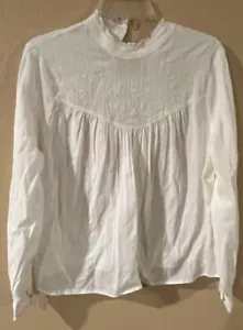 Nuova CAMICIA ROMANTICA RICAMATA ZARA orlo pizzo applicato 5598/225 media - Foto 1 di 3