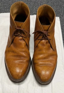 CROCKETT AND JONES CHUKKA BOOTS UK SIZE 9 Brown Tan EXCELLENT CONDITION - Picture 1 of 9