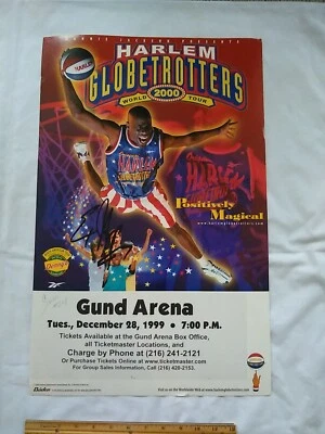 Signed Original 1999 Harlem Globetrotters 22" x 14" Poster~Cleveland~Sean24 Ace8 - Image 1 of 4