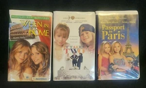 3 Mary Kate & Ashley Olsen Vintage VHS Tapes Movies  Clam Shell Case Collectible - Picture 1 of 11