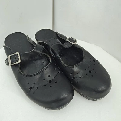 Zueco Dansko Martina Talla EU 40 US 9 Cuero Negro Comodidad Mary Jane Mule Foto 1 de 4