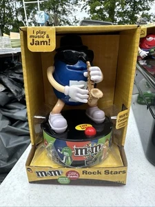 M&M's Rock Stars "Blue" M&M with Guitar -Plays Fine. NOS Condition. - Picture 1 of 21