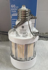 GE LED Corn Light Model 38497 LED60/2M175/835 60 Watt EX39 Base 3500K Tether Kit - Picture 1 of 2