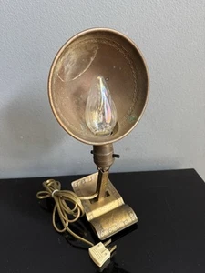ANTIQUE Farberware Adjusto-Lite Brass Clip Lamp Art Deco 1920s 1930s WORKS GREAT - Picture 1 of 7