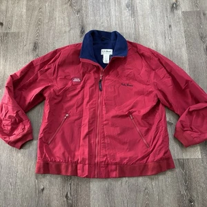 Chaqueta De Colección LL Bean Hombres XL Roja Tres Estaciones Chaqueta Forrada de Vellón Union Carbide - Imagen 1 de 15