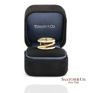 TIFFANY & Co. 18K Gold Diagonal Ring 5.5 Yellow Gold - Picture 1 of 2